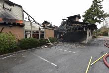 Burned building on 12th Ave, Tsawwassen