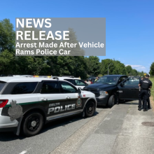 Image of Arrest Scene with police cars and suspect vehicle